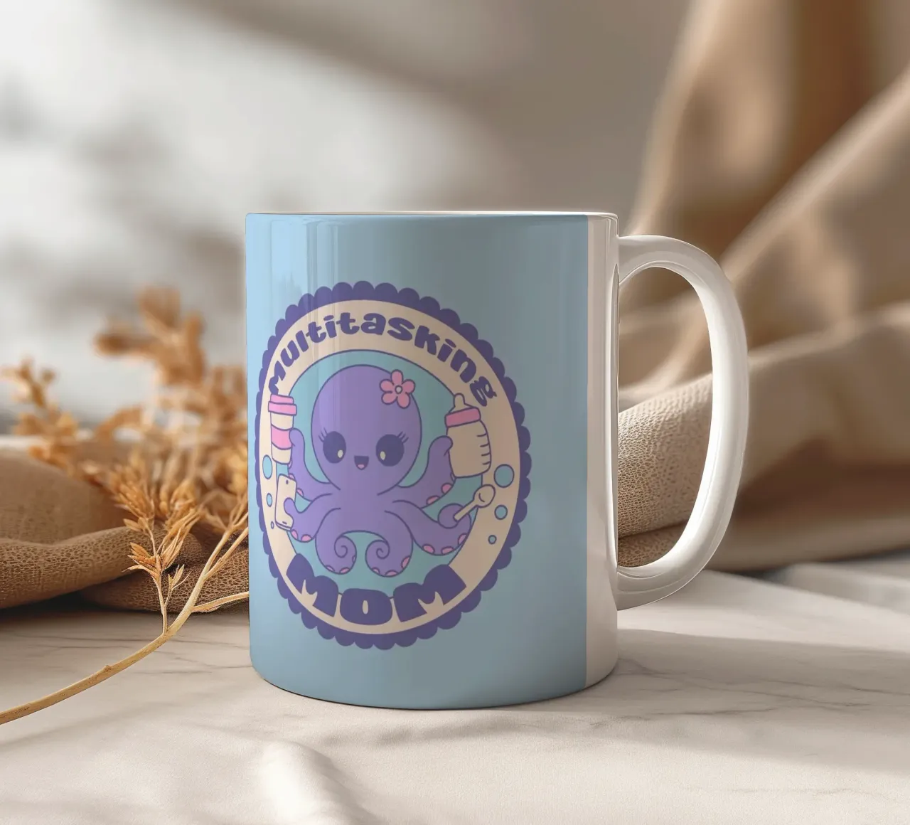 Multitasking-Mama Keramik Tasse von Loobs