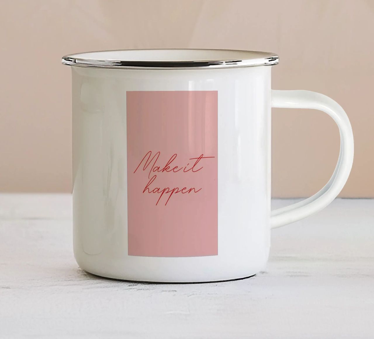 Make it Happen tazza in smalto da daylight design studio