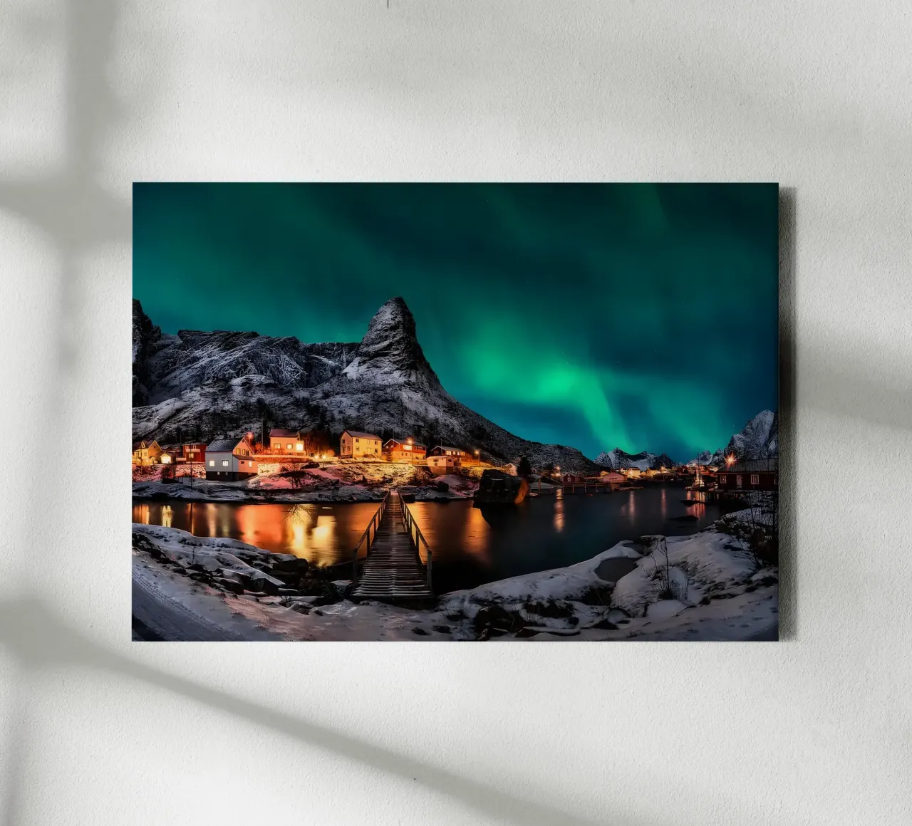 L'aurora boreale tela con Cornice a cassetta da Ary