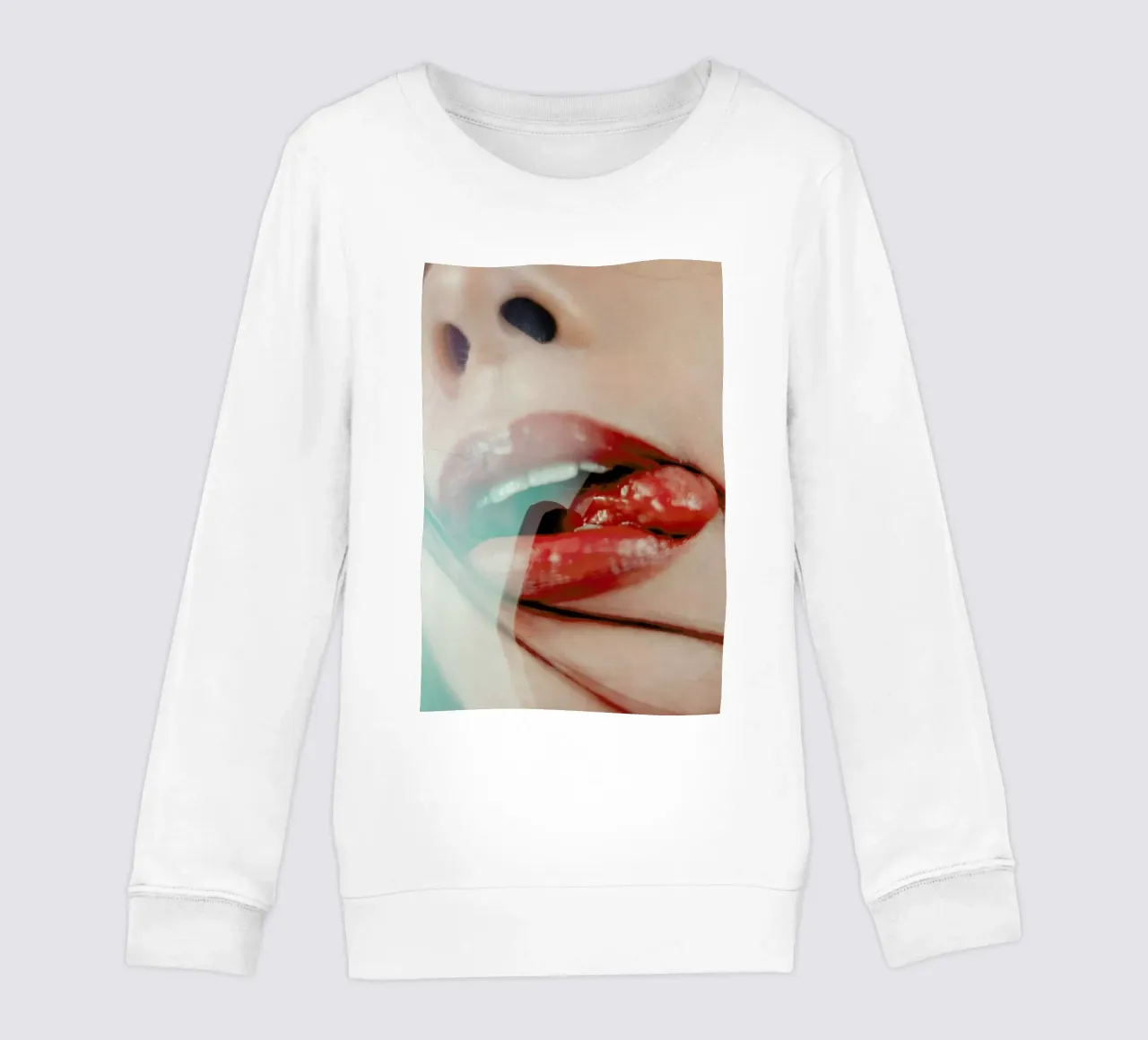 Mouth I kids sweatshirt by Sebastian Hilgetag