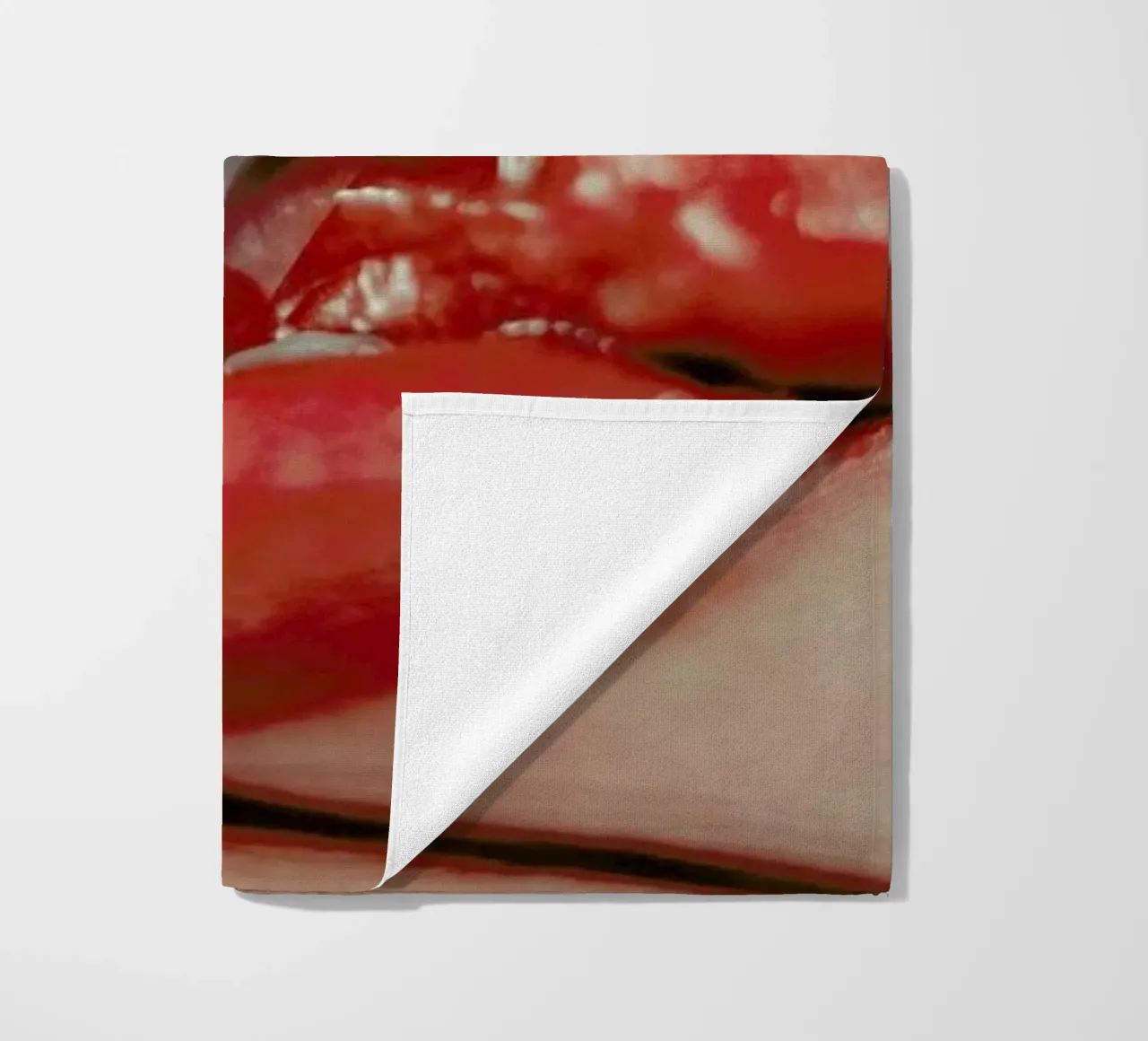 Mouth I beach towel by Sebastian Hilgetag