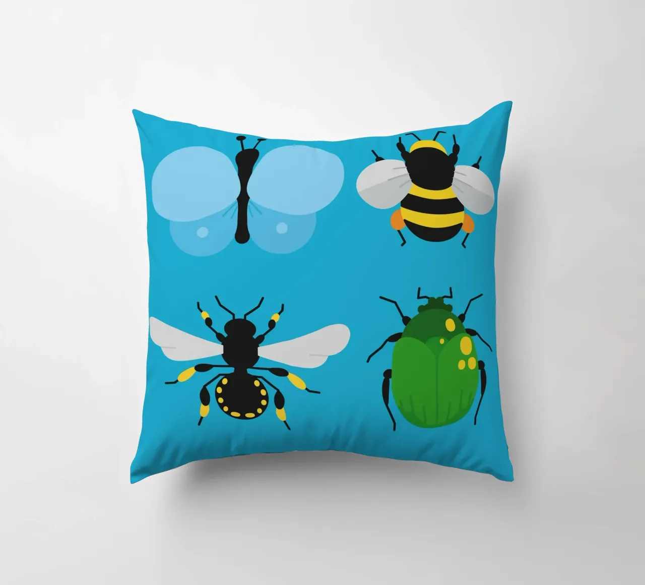 Insects decorative cushion by Lidia Blomgren