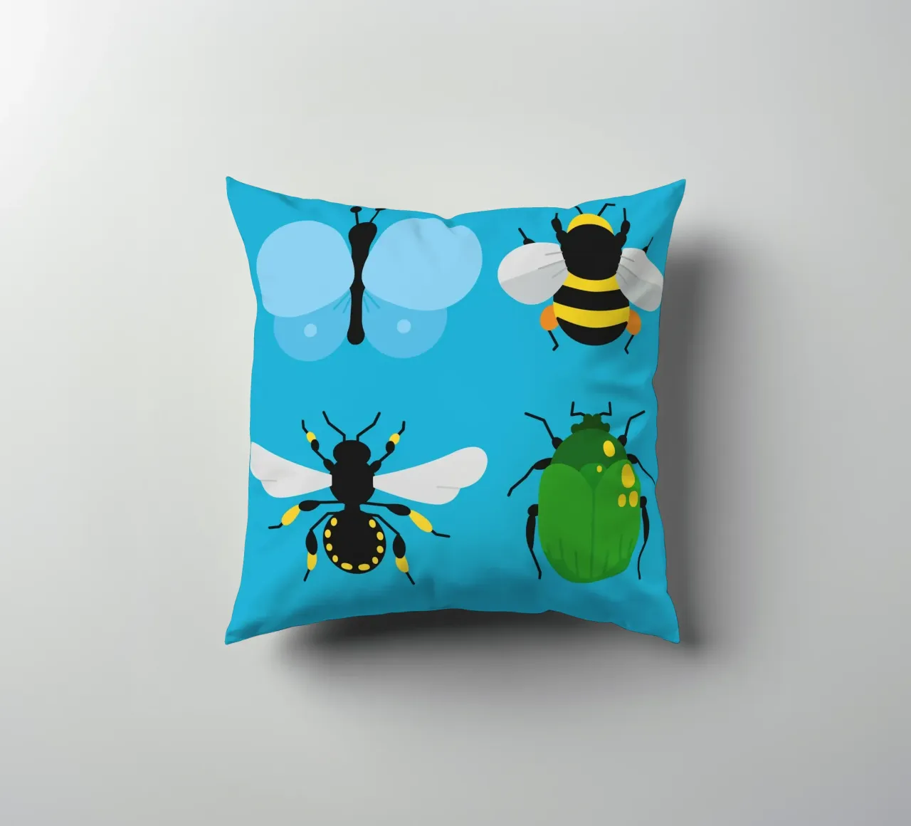 Insects decorative cushion by Lidia Blomgren