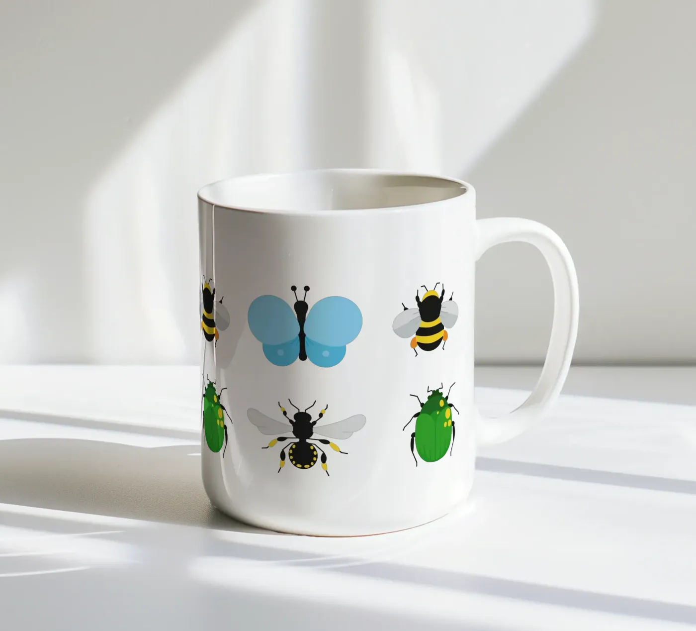 Insects ceramic mug by Lidia Blomgren