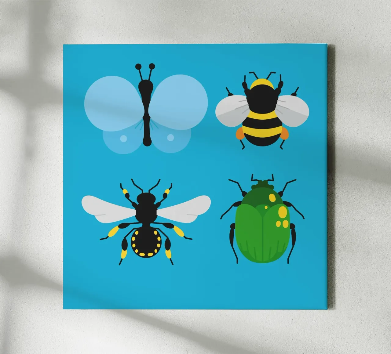 Insects canvas by Lidia Blomgren
