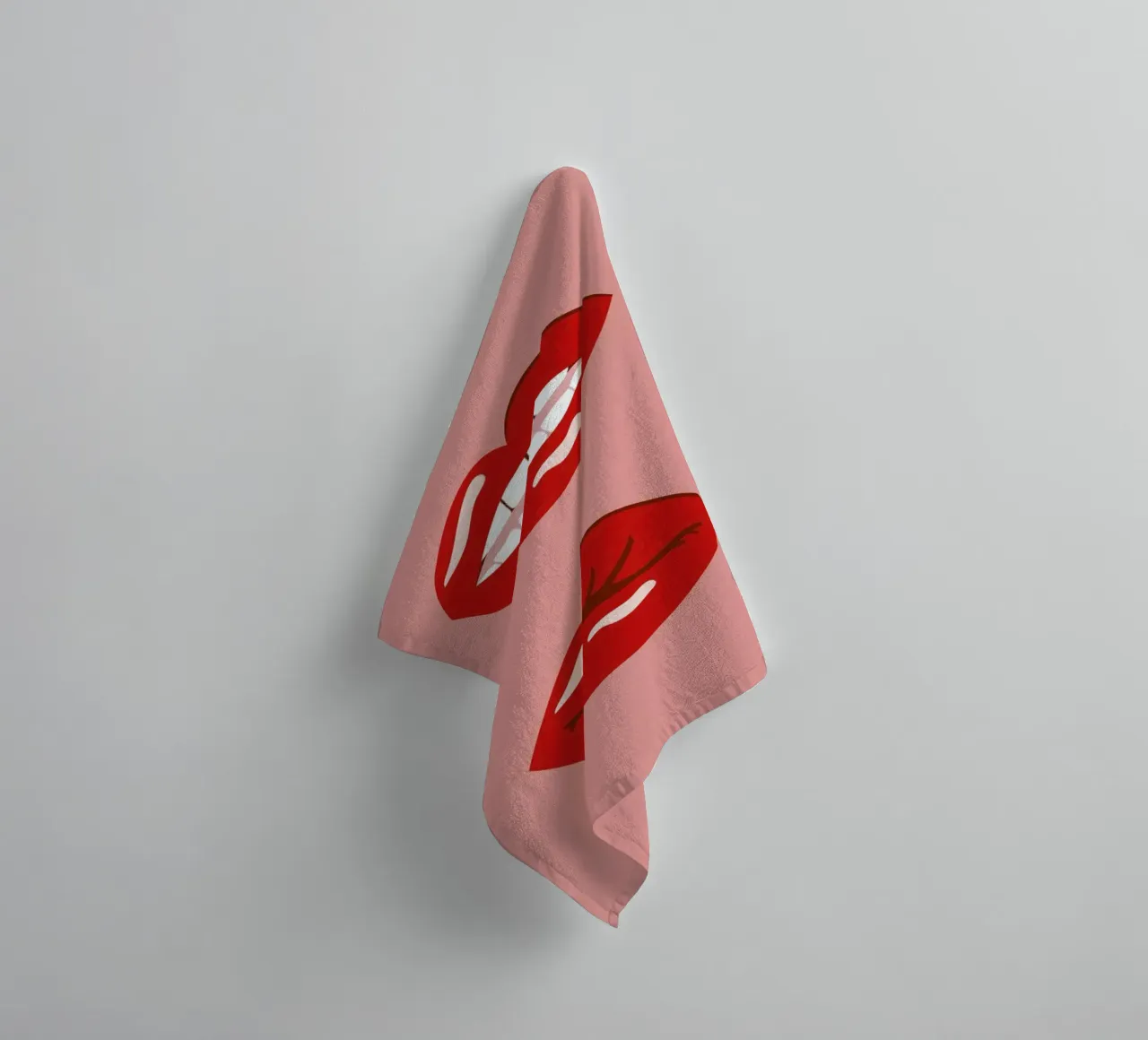 Lips asciugamano da bagno da daylight design studio