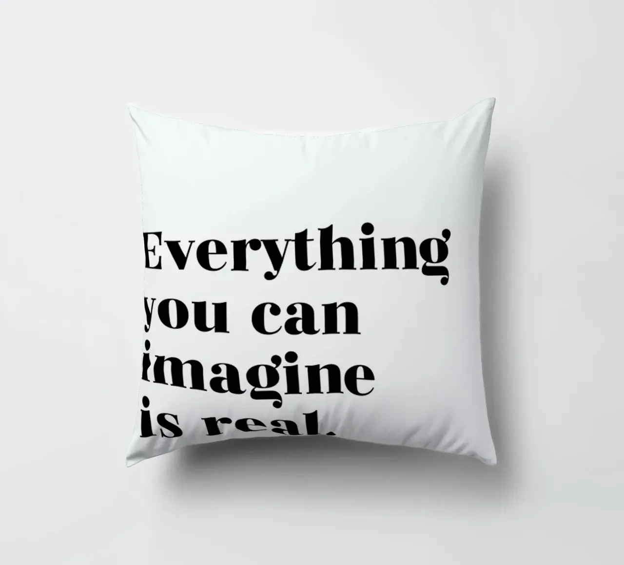 Everything is Real cuscino da typed