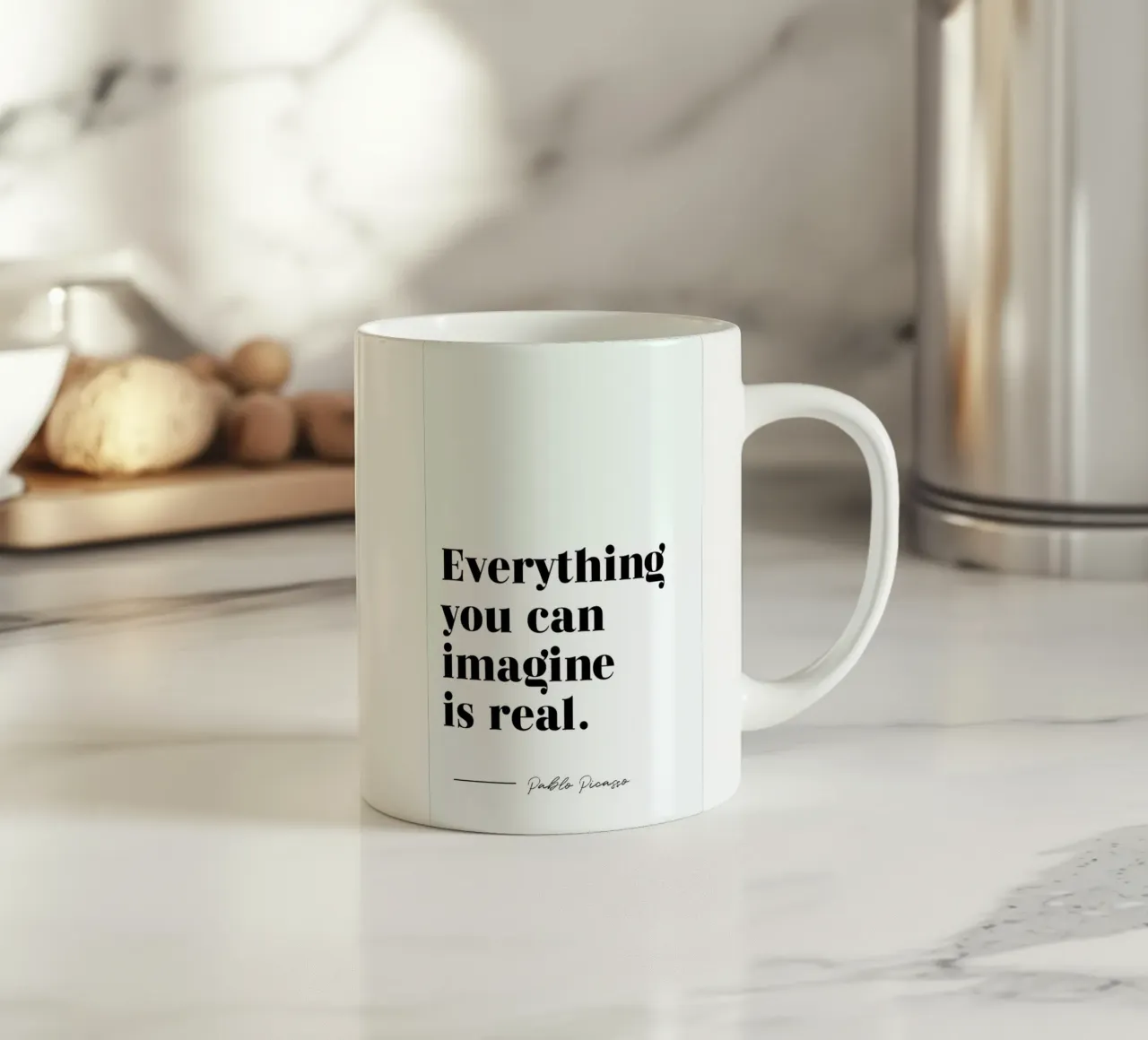 Everything is Real ceramic mug by typed