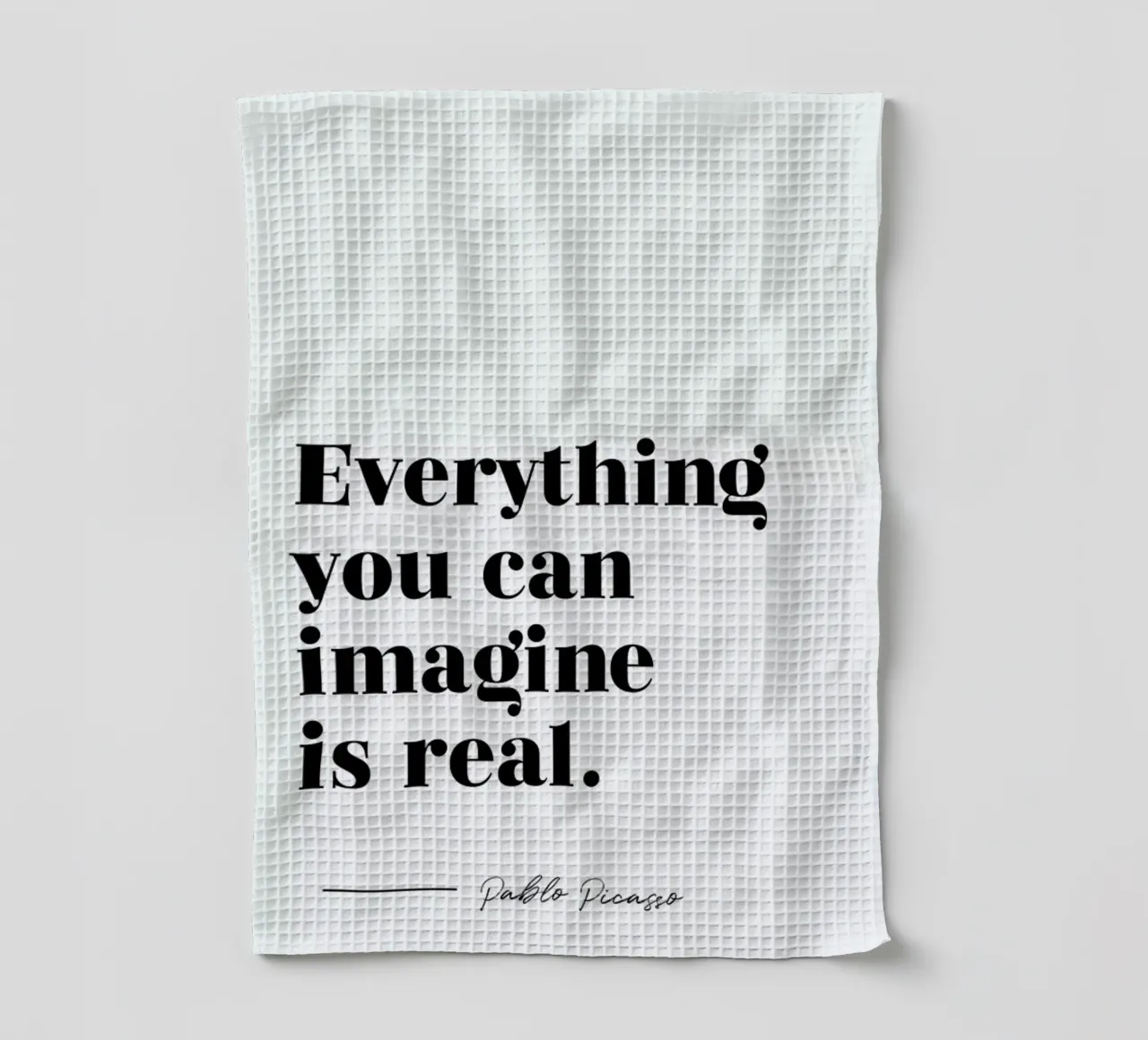 Everything is Real canovaccio da cucina da typed