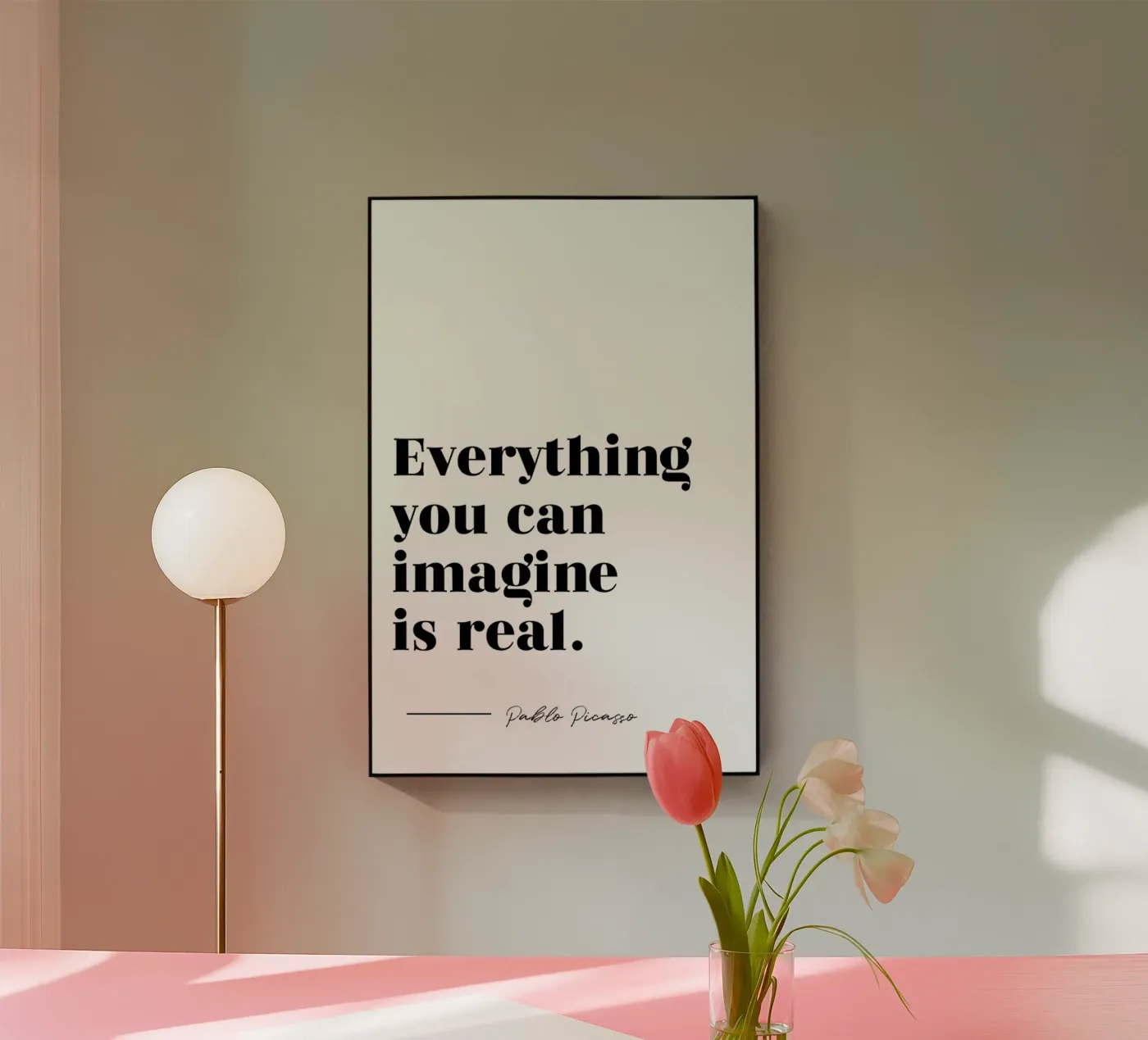 Everything is Real plexiglass da typed