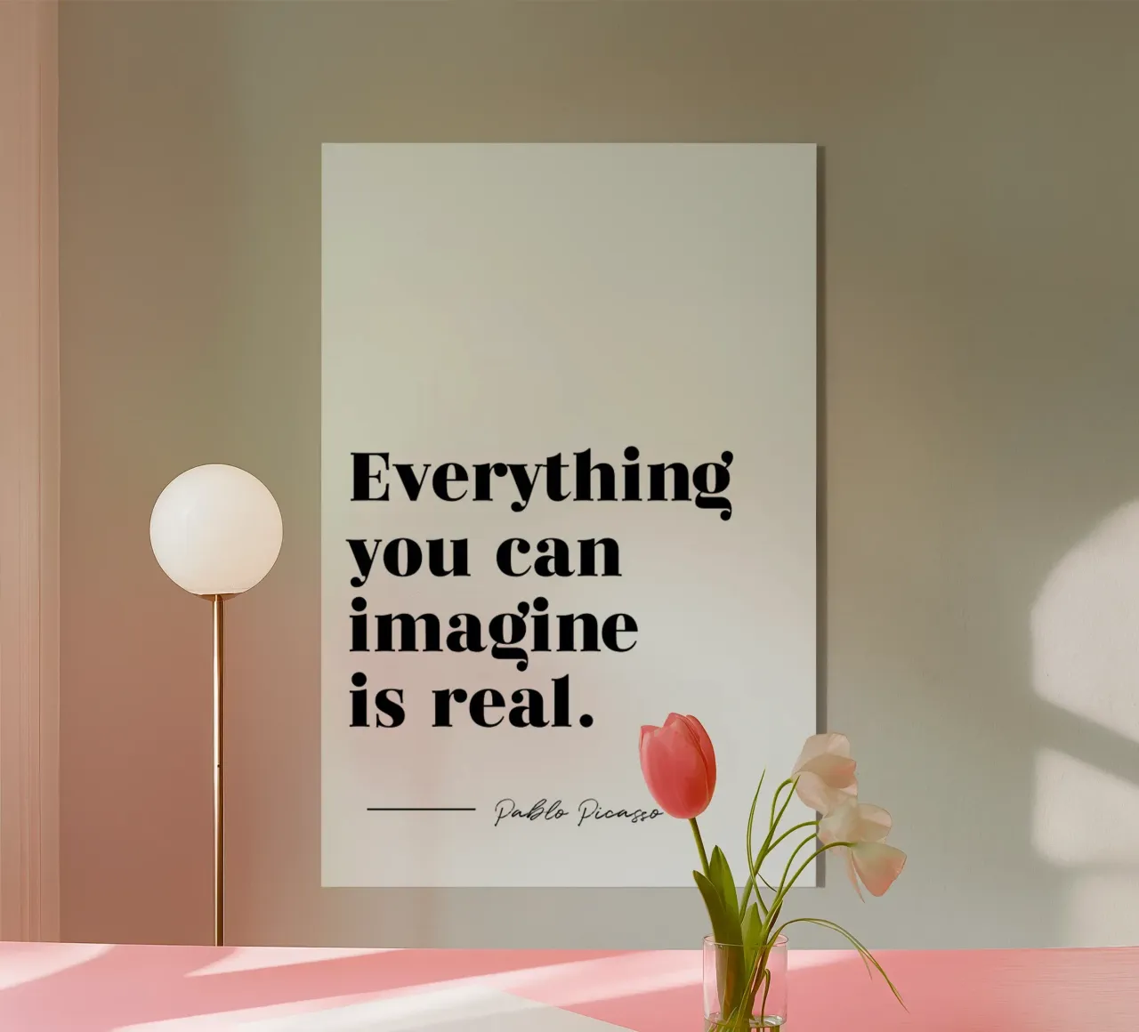 Everything is Real plexiglass da typed