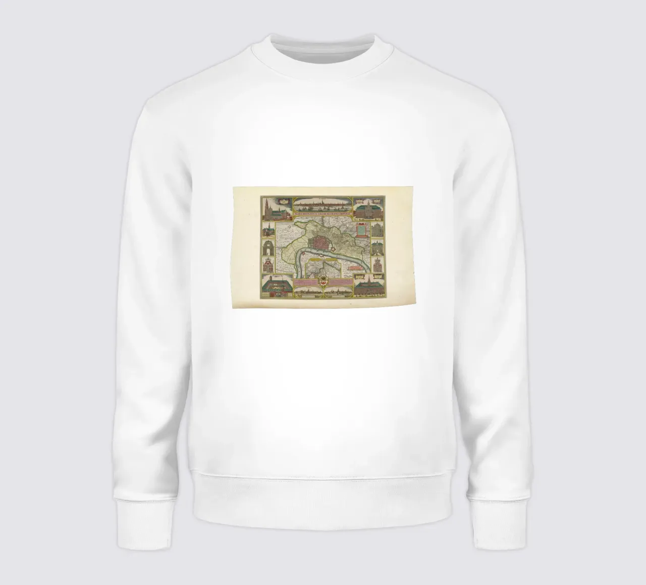 Europe, 1650-1700, Claes Jansz. Visscher felpa da Artokoloro Quint Lox Ltd