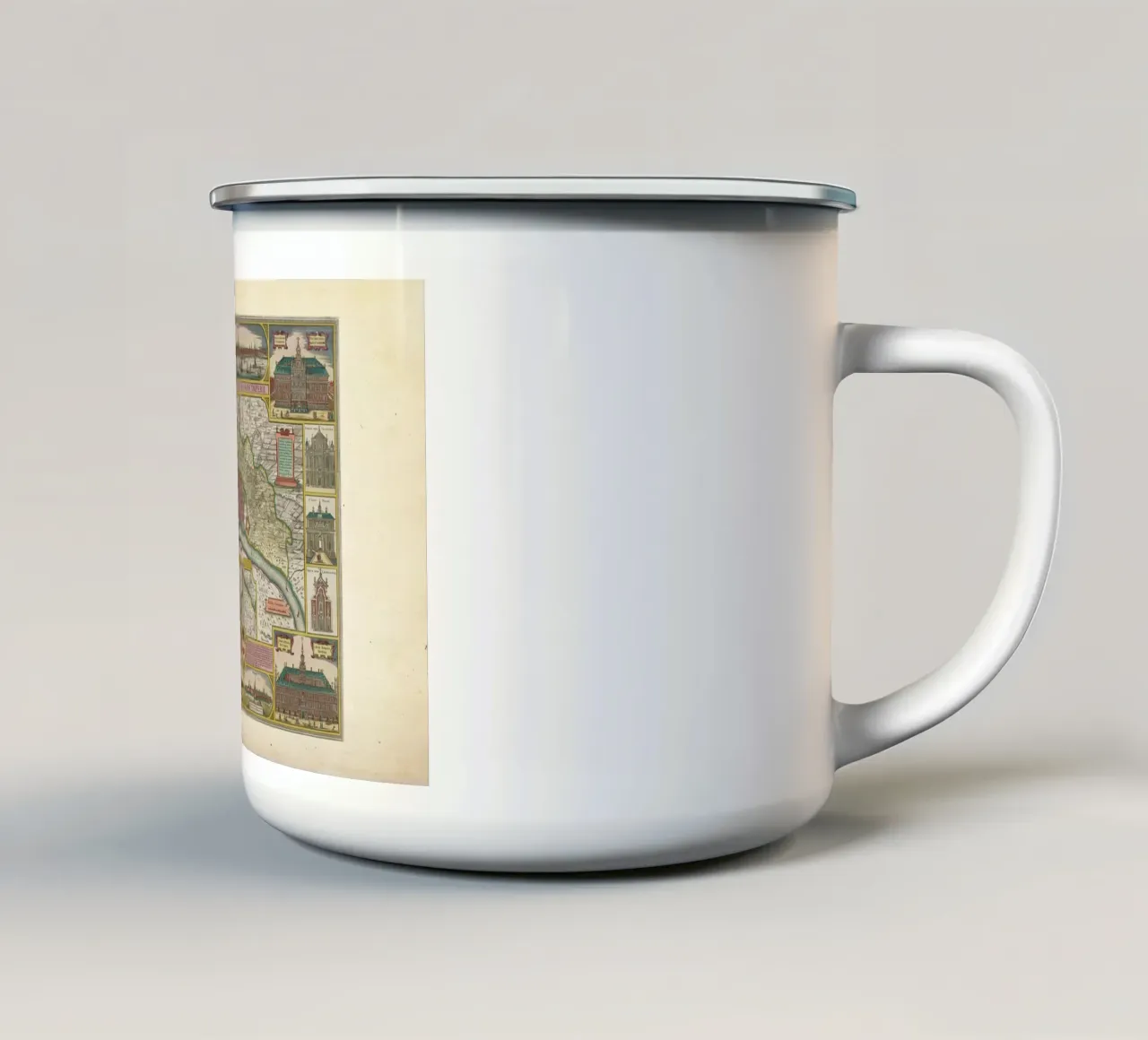 Europe, 1650-1700, Claes Jansz. Visscher tazza in smalto da Artokoloro Quint Lox Ltd