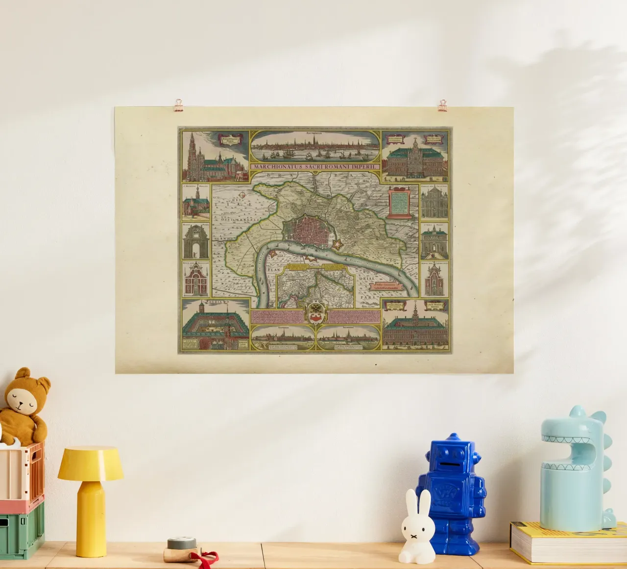 Europe, 1650-1700, Claes Jansz. Visscher poster da Artokoloro Quint Lox Ltd