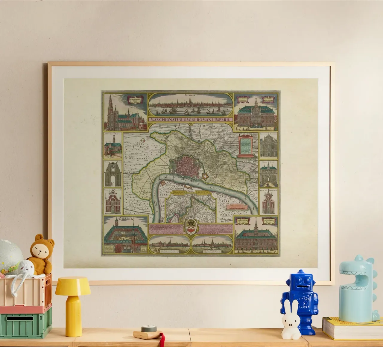 Europe, 1650-1700, Claes Jansz. Visscher poster da Artokoloro Quint Lox Ltd