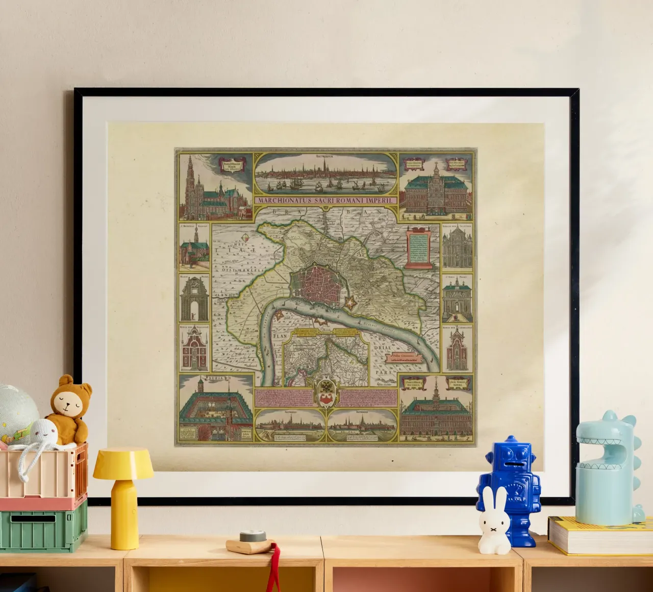 Europe, 1650-1700, Claes Jansz. Visscher poster da Artokoloro Quint Lox Ltd