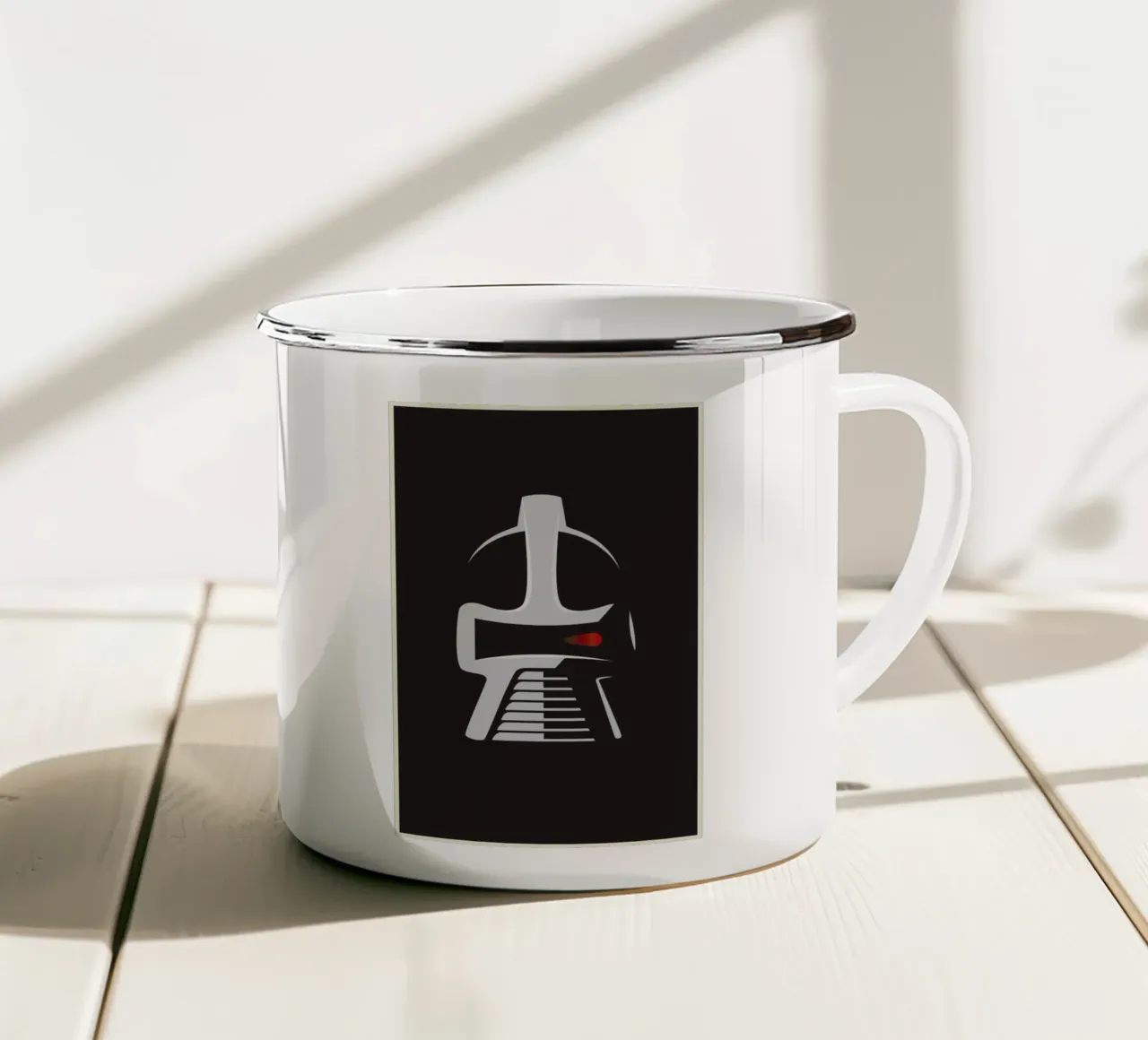 Cylon tazza in smalto da Bruno Morphet