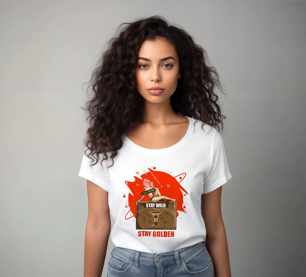 Summer Vibes-Stay Wild, Stay Golden Frauen T-Shirt von Gift For You