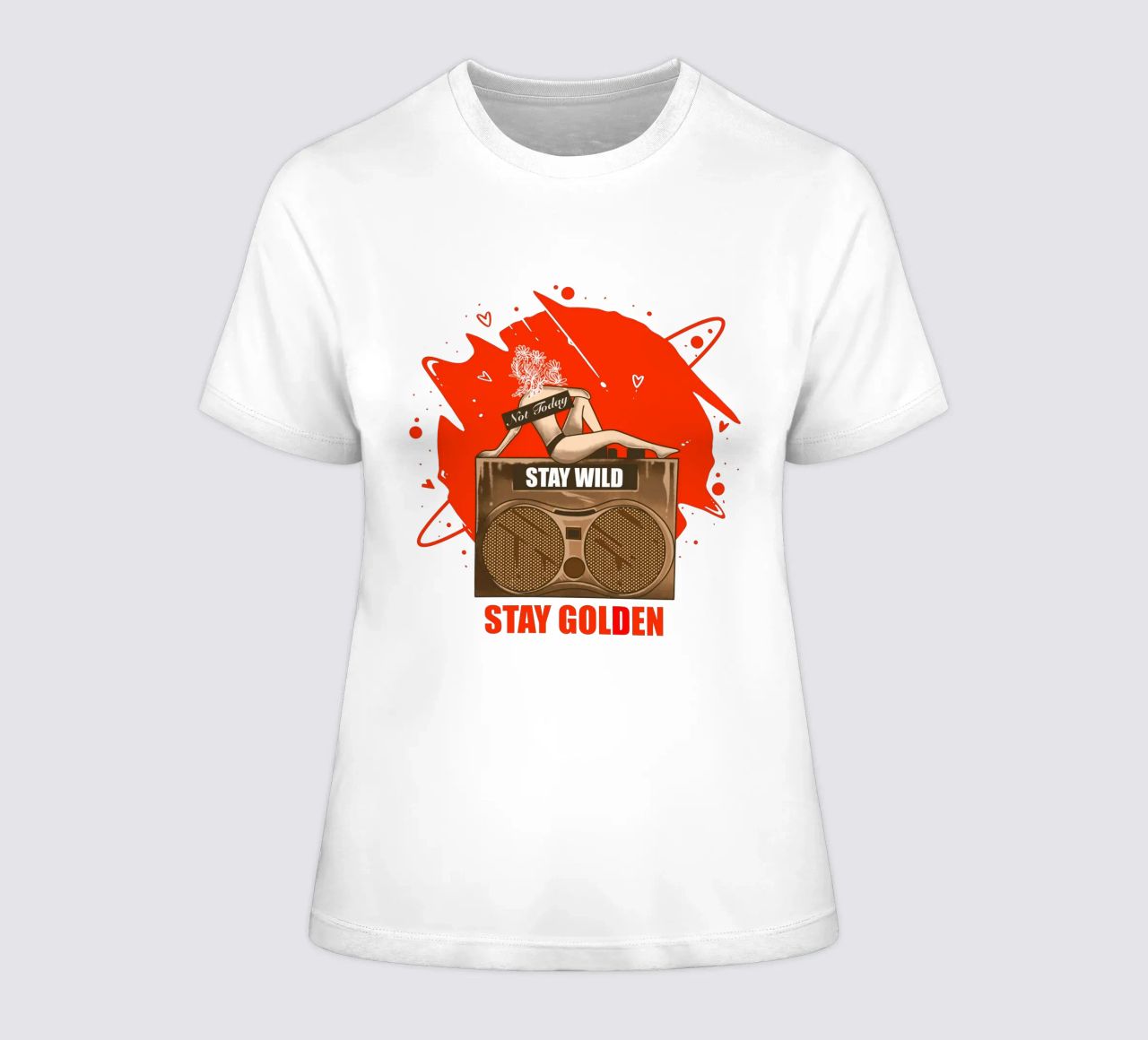 Summer Vibes-Stay Wild, Stay Golden Frauen T-Shirt von Gift For You