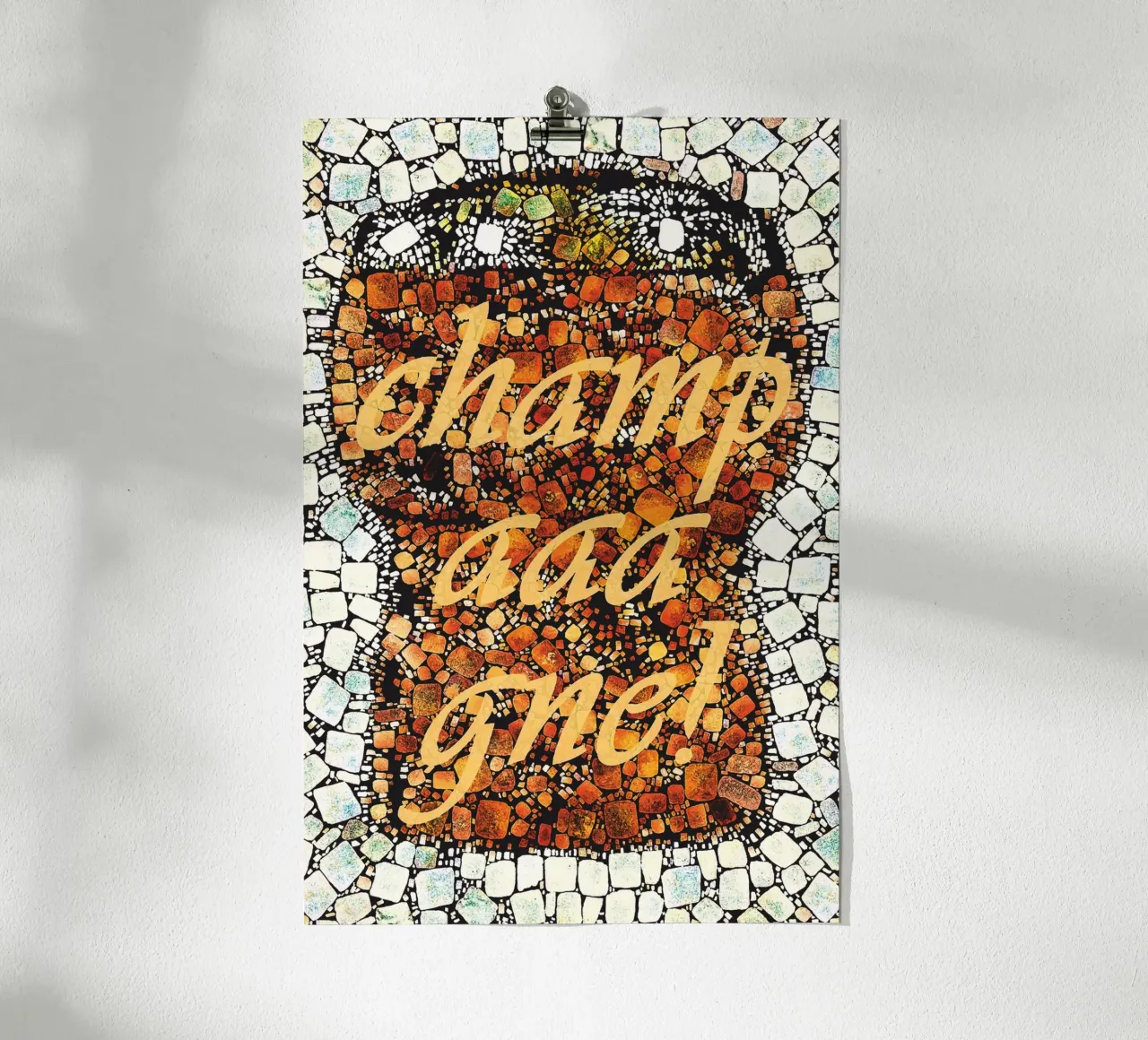 tappo di champagne - mosaico carta hahnemühle da Fred-Graph