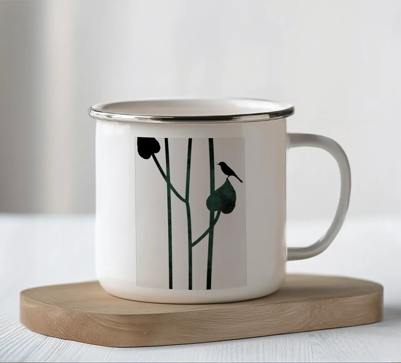 The Bird tazza in smalto da Kubistika