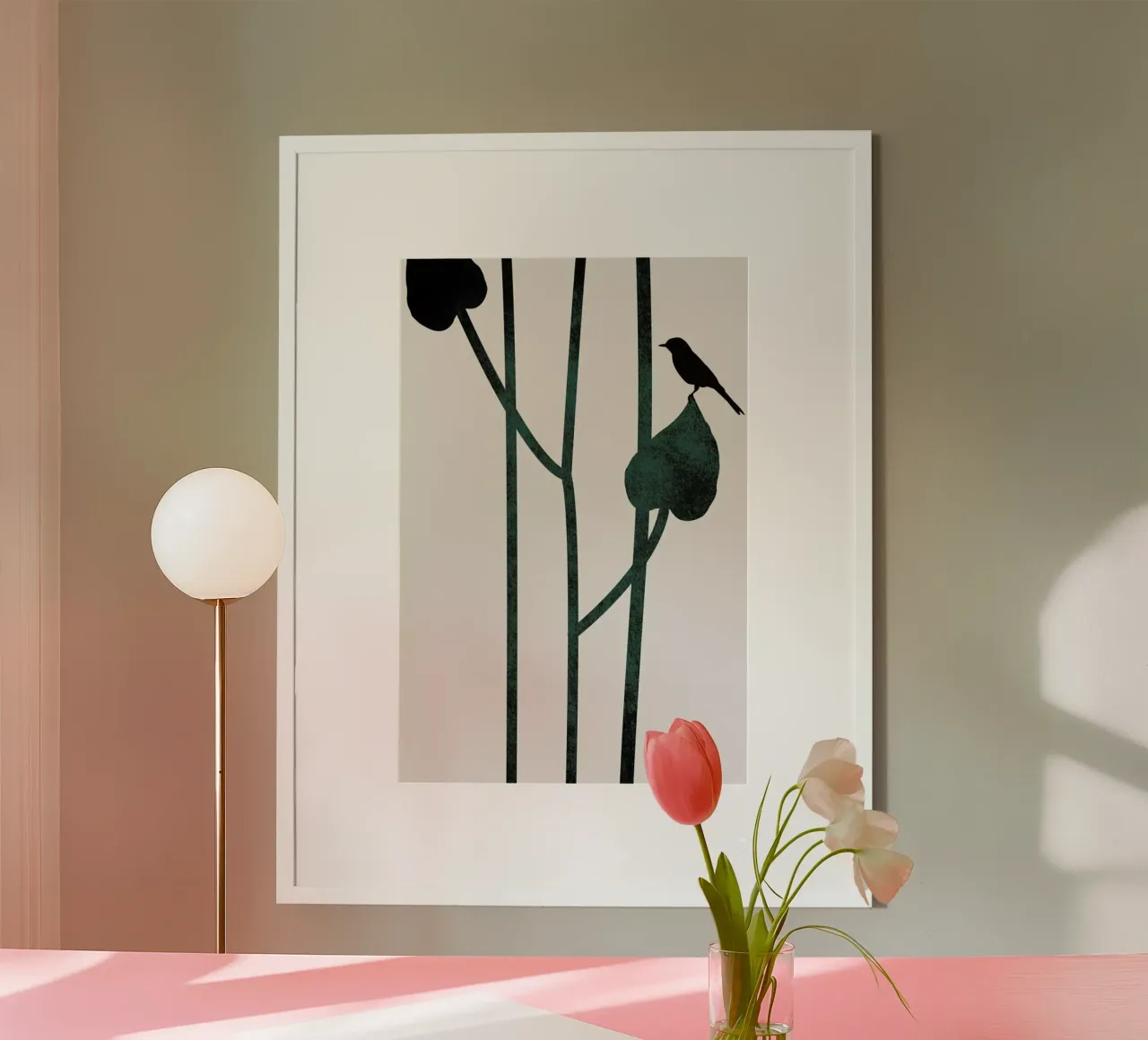 The Bird poster con telaio in legno da Kubistika