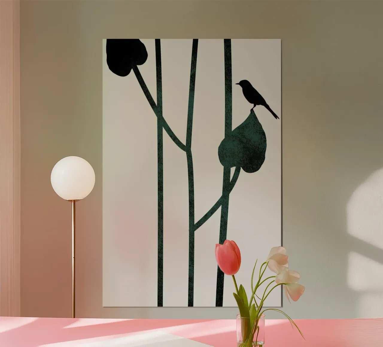 The Bird poster con telaio in legno da Kubistika