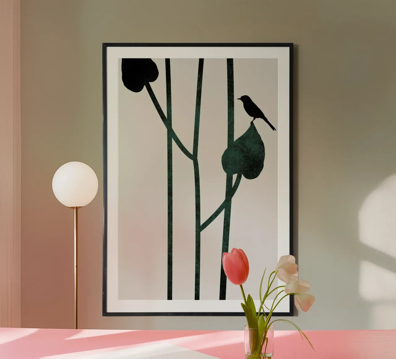 The Bird poster con telaio in legno da Kubistika