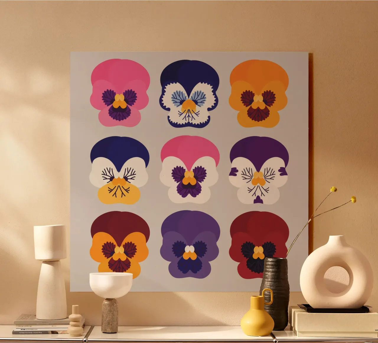 Pansies plexiglass da Lidia Blomgren