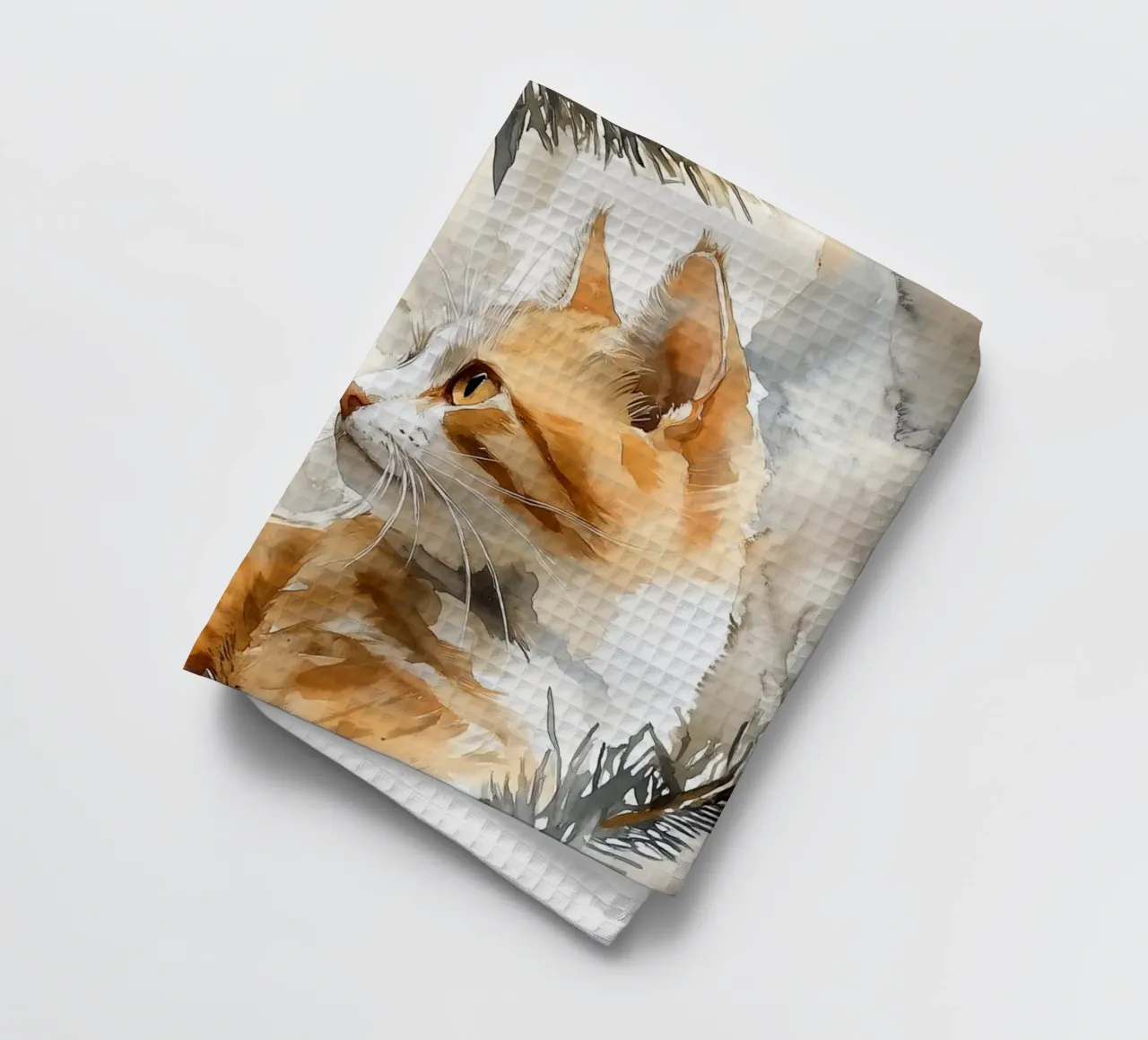 Cats love the Christmas tree 5 tea towel by Justyna Jaszke JBJart