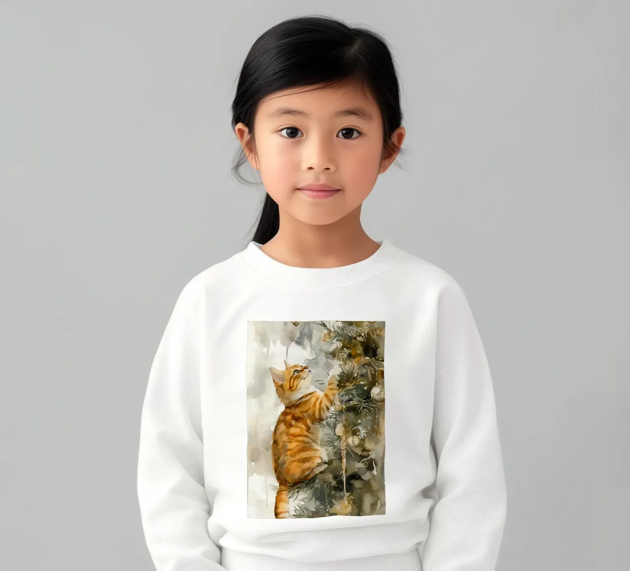 I gatti amano l'albero di Natale 6 felpa bambino da Justyna Jaszke JBJart