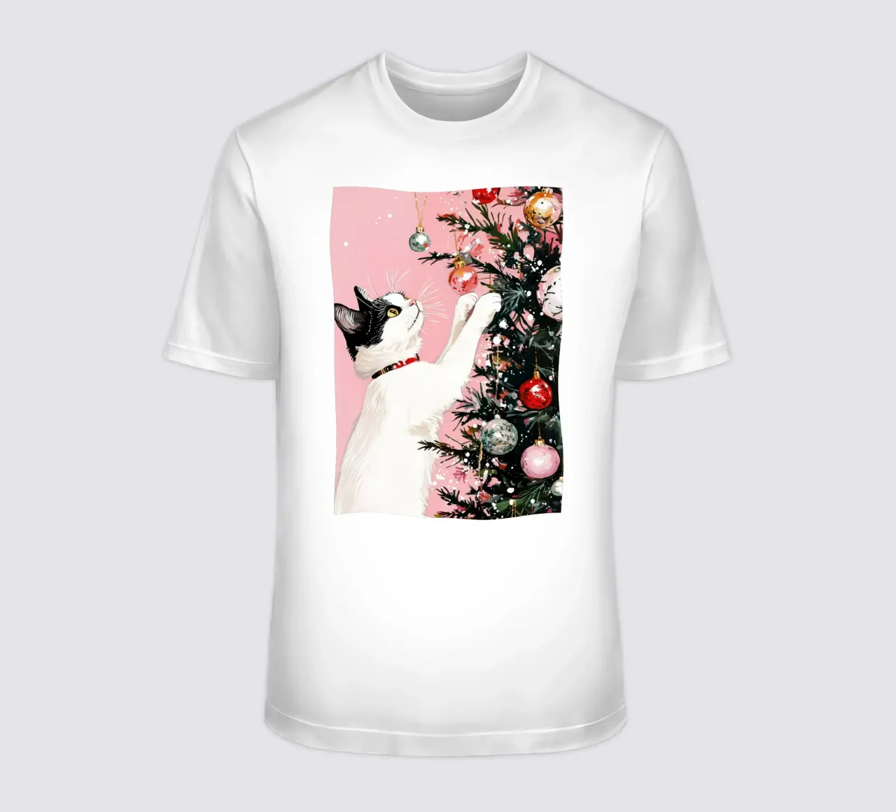 Cats love the Christmas tree 7 t-shirt by Justyna Jaszke JBJart