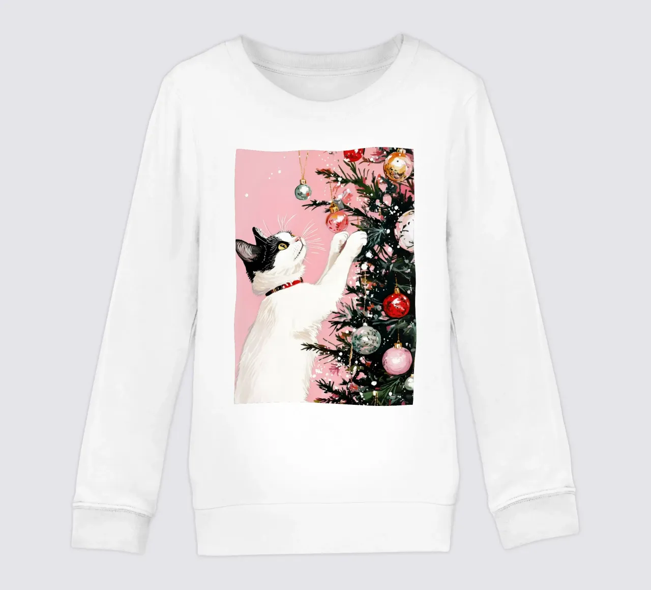 I gatti amano l'albero di Natale 7 felpa bambino da Justyna Jaszke JBJart