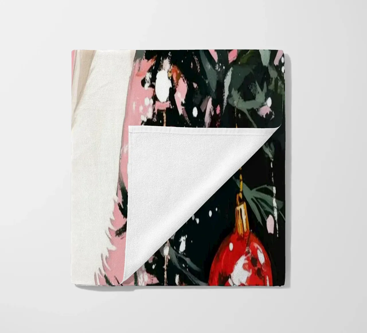 Cats love the Christmas tree 7 beach towel by Justyna Jaszke JBJart