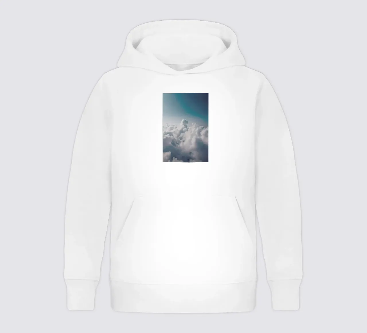 Clouds I felpa bambino con cappuccio da Sebastian Hilgetag
