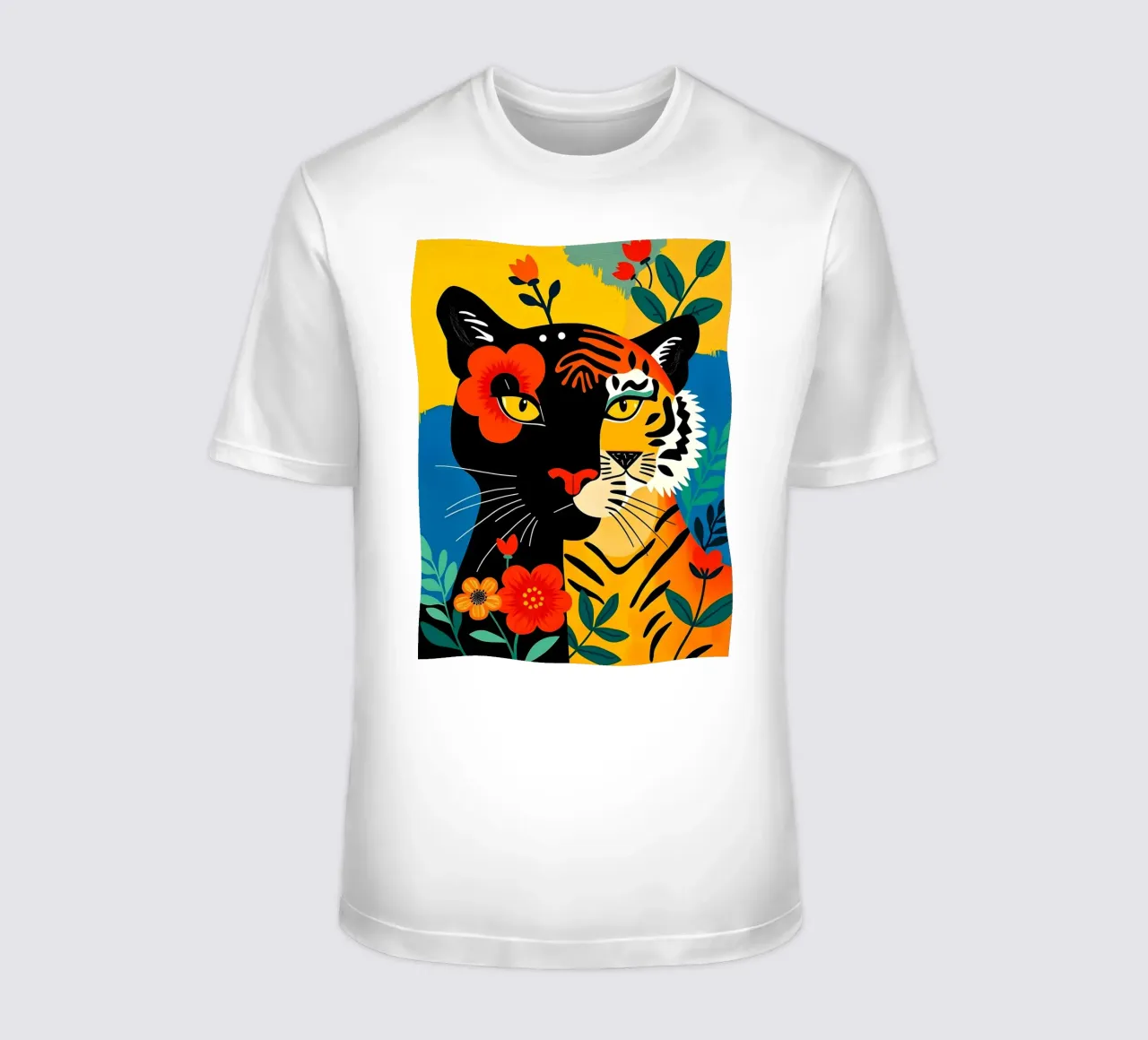 PANTERA E TIGRE NELLA GIUNGLA t-shirt da ARTOMATIC