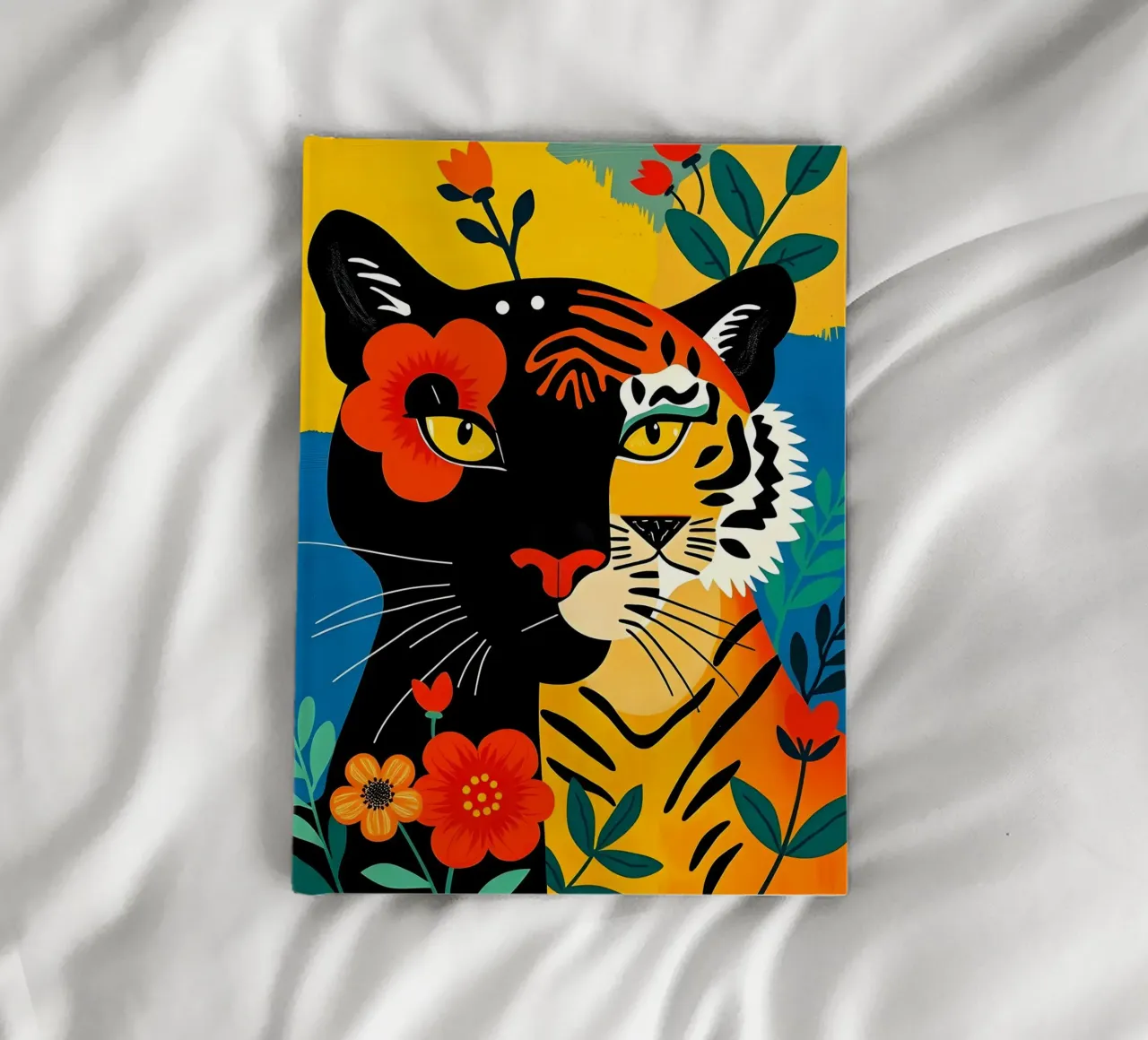 PANTHER AND TIGER IN JUNGLE notebook by ARTOMATIC