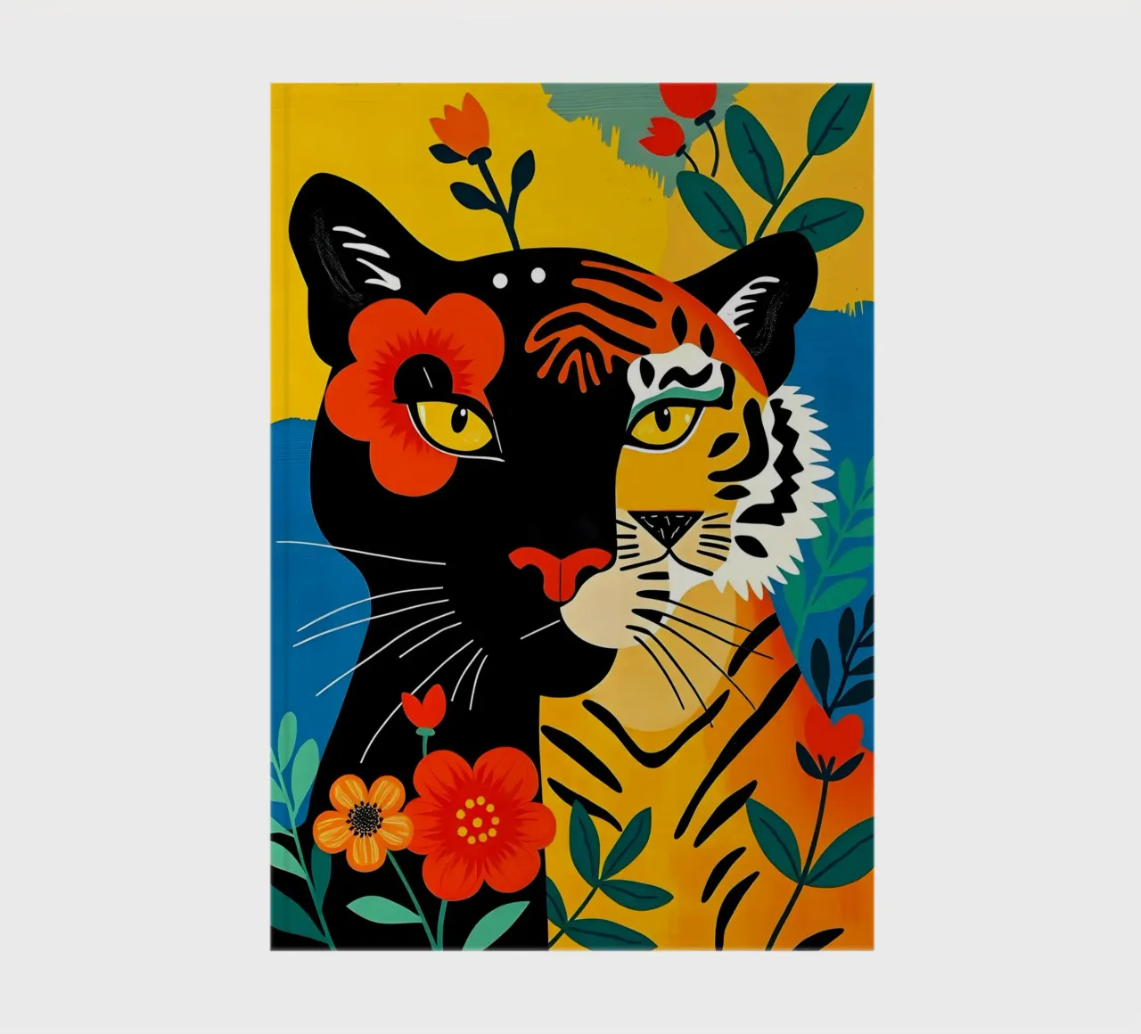 PANTHER AND TIGER IN JUNGLE notebook by ARTOMATIC