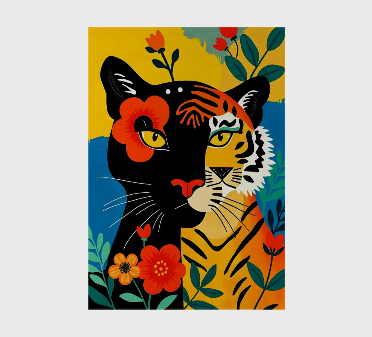 PANTHER AND TIGER IN JUNGLE notebook by ARTOMATIC