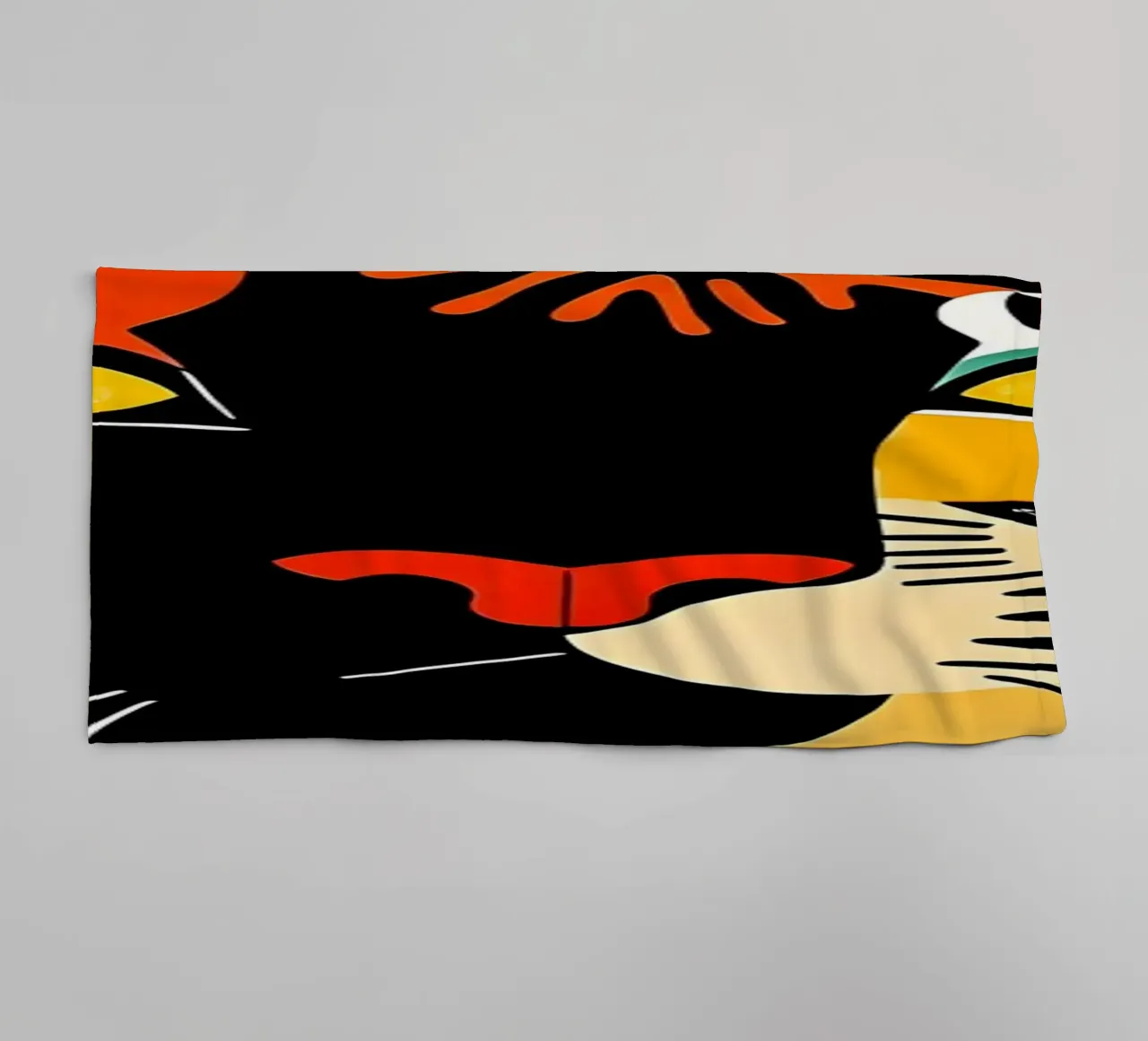PANTHER AND TIGER IN JUNGLE towel by ARTOMATIC