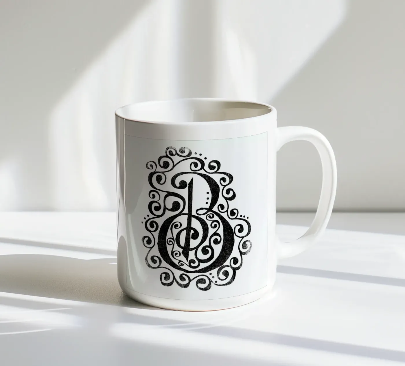 B ceramic mug by Matthew Taylor Wilson