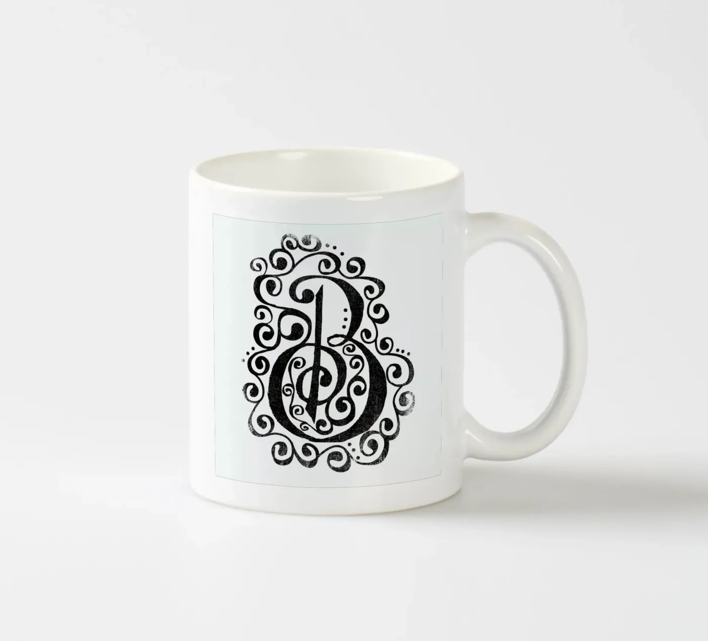 B ceramic mug by Matthew Taylor Wilson