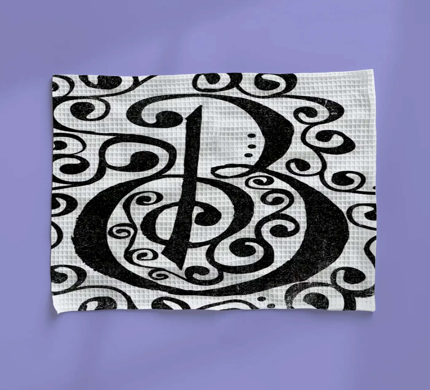 B tea towel by Matthew Taylor Wilson