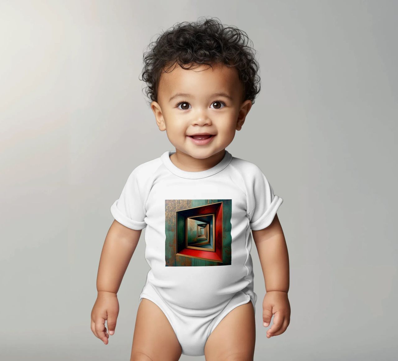 Infinite windows short-sleeve baby romper by Motivate-Today