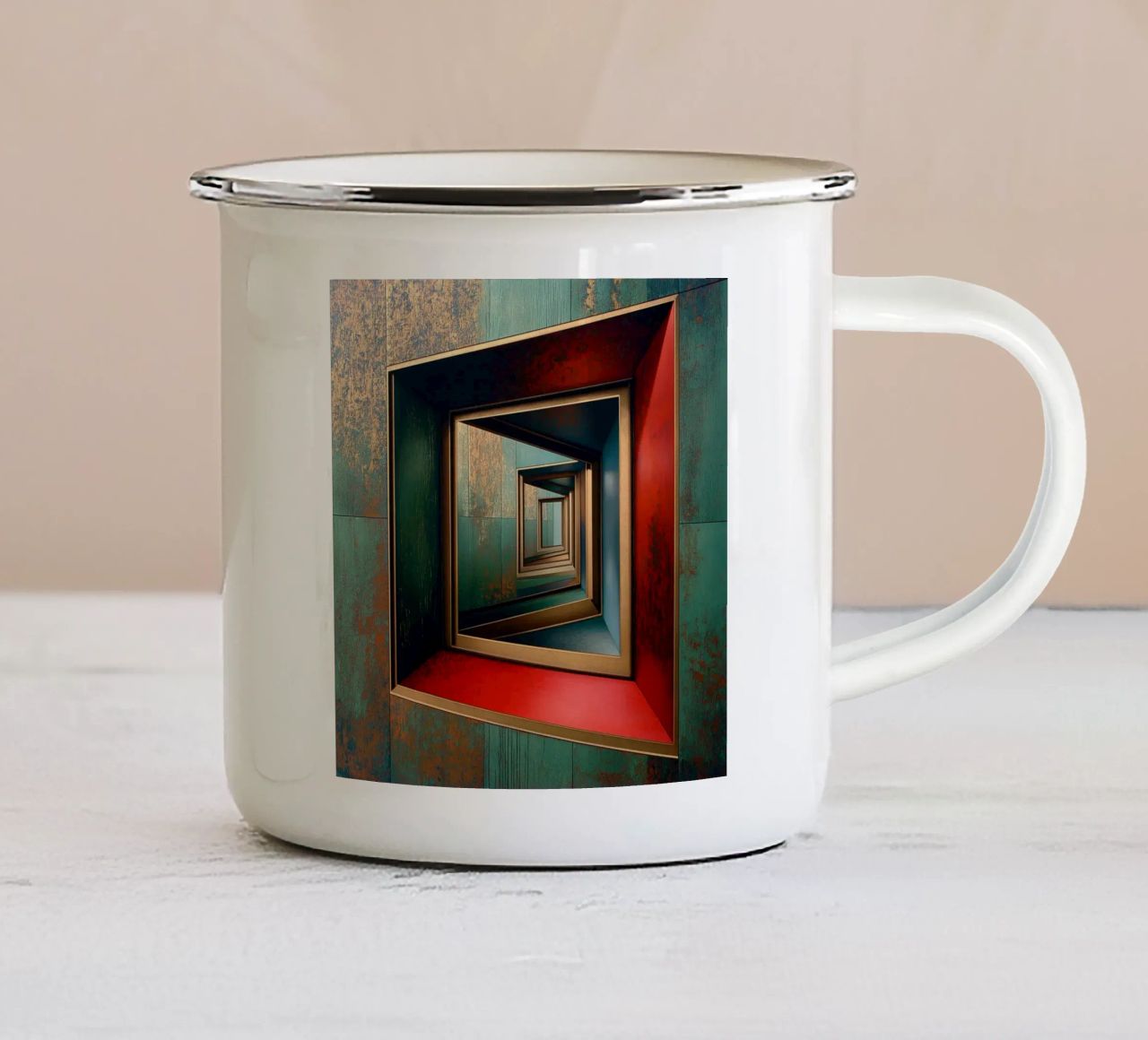 Infinite windows enamel mug by Motivate-Today