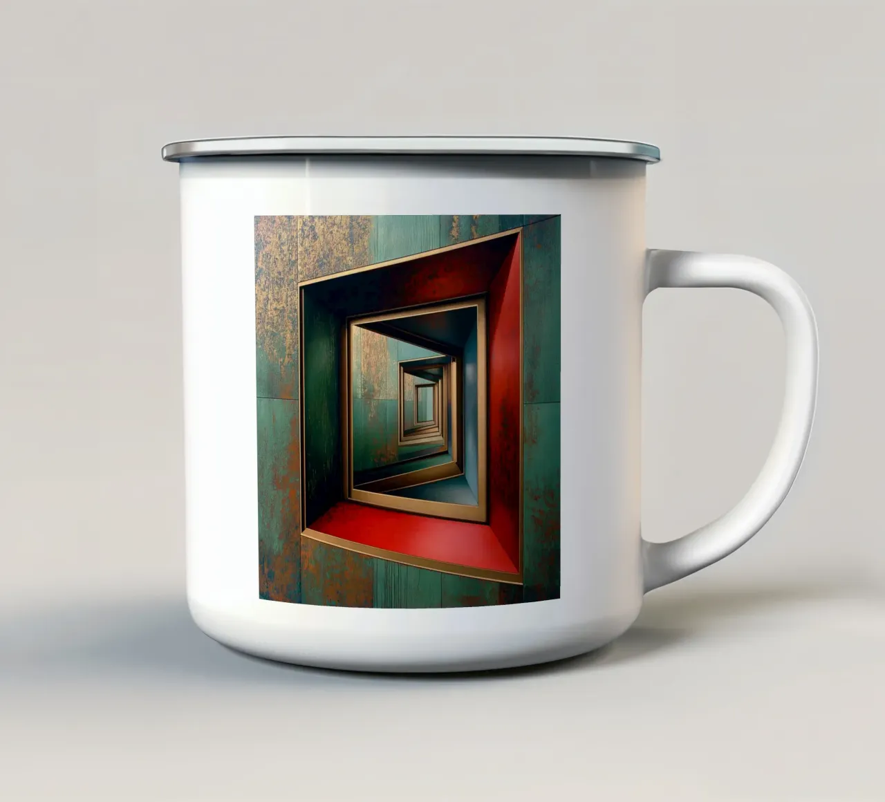 Ventanas infinitas taza de esmalte de Motivate-Today