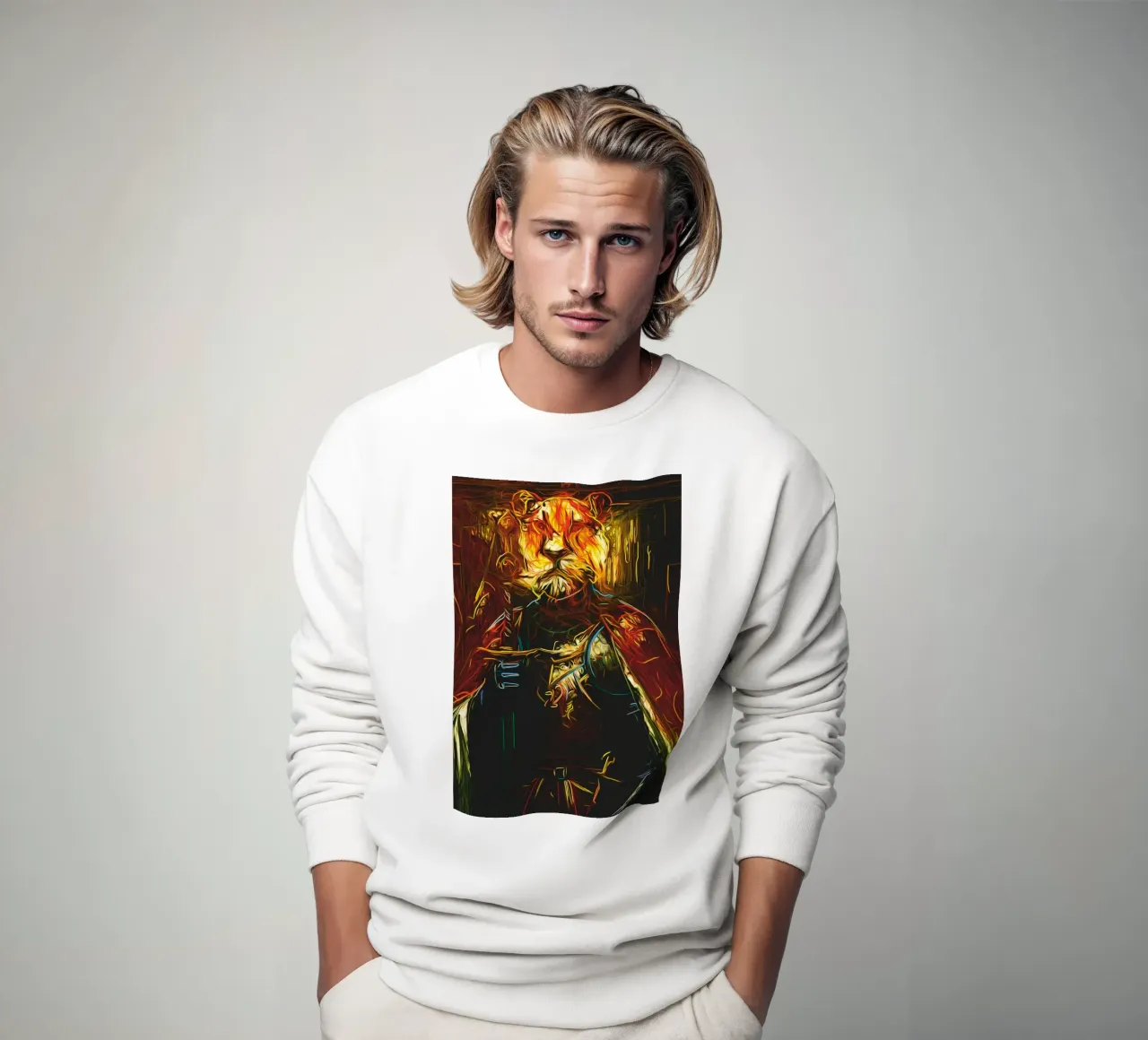 LE ROI LION avant gardiste style sweatshirt by Fred-Graph