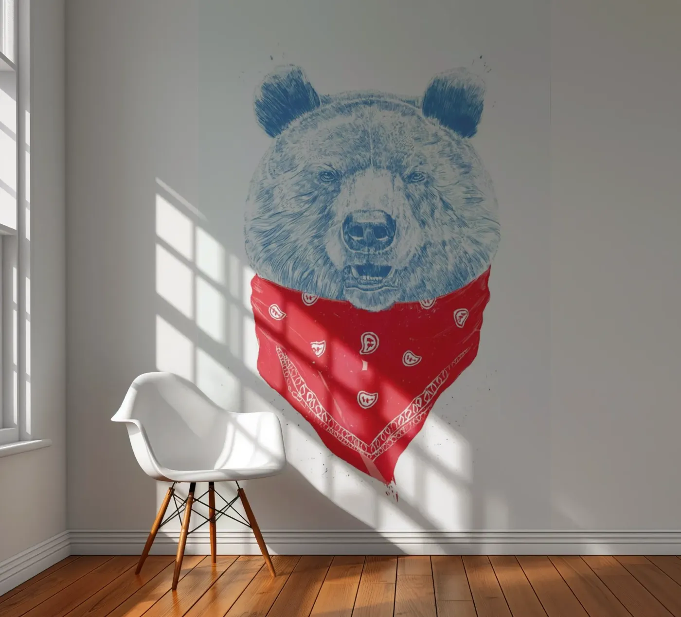 Wild Bear fotobehang van Balazs Solti