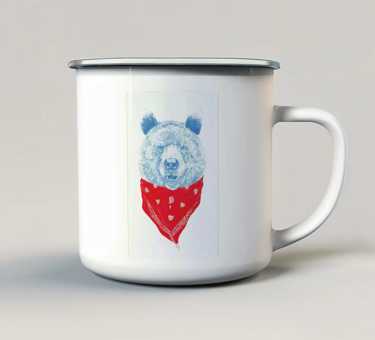 Wild Bear tazza in smalto da Balazs Solti