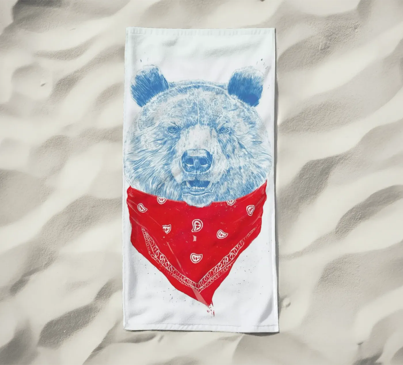 Wild Bear beach towel by Balazs Solti